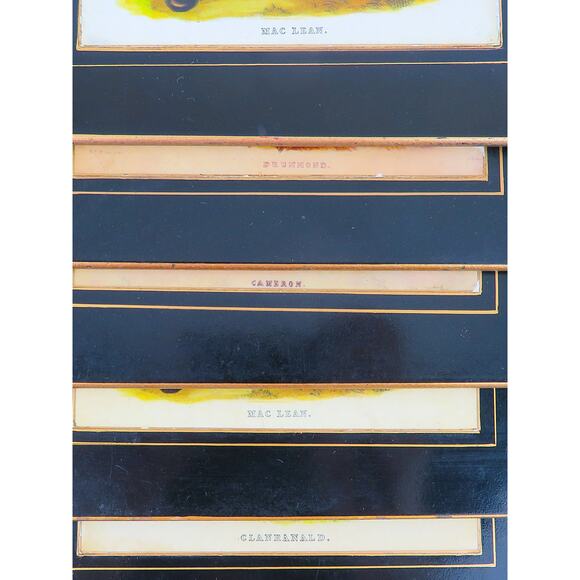 Vtg Lady Clare Scottish Clan Mini Placemats Set of 4 Felt Back Made in England - Picture 15 of 15